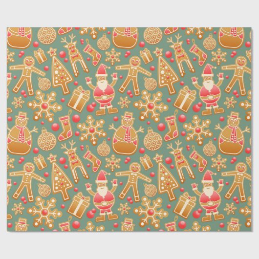 Kerstfeestdag, achtergrondpatroon cadeaupapier (Vlak)