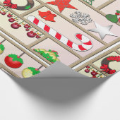 Kerstfeestdag, achtergrondpatroon cadeaupapier (Hoek)