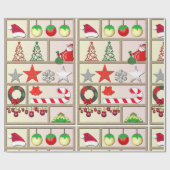 Kerstfeestdag, achtergrondpatroon cadeaupapier (Vlak)