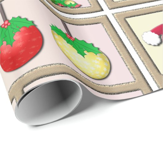 Kerstfeestdag, achtergrondpatroon cadeaupapier (Rol Hoek)
