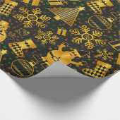Kerstfeestdag, achtergrondpatroon cadeaupapier (Hoek)