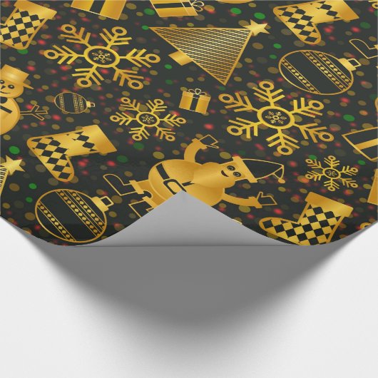 Kerstfeestdag, achtergrondpatroon cadeaupapier (Hoek)