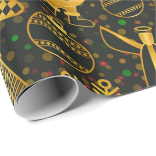 Kerstfeestdag, achtergrondpatroon cadeaupapier