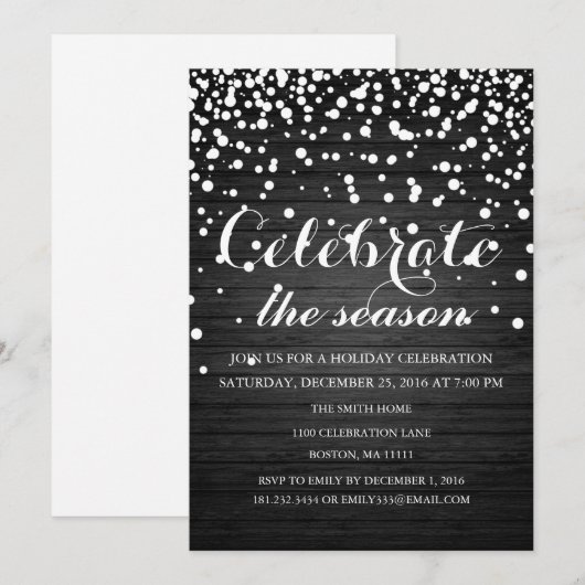 Kerstfeestdag: achtergrondse feestdag kaart (Voorkant / Achterkant)