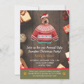 Kerstfeestdag Airedale Dog Ugly Sweater Party Kaart (Voorkant)
