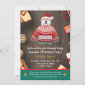 Kerstfeestdag Alaskan Dog Ugly Sweater Party Kaart (Voorkant)