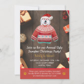 Kerstfeestdag Alaskan Dog Ugly Sweater Party Kaart (Voorkant)
