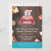 Kerstfeestdag Alaskan Dog Ugly Sweater Party Kaart (Voorkant)