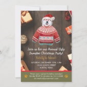 Kerstfeestdag Alaskan Dog Ugly Sweater Party Kaart (Voorkant)