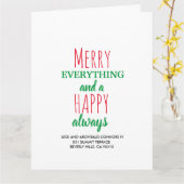 Kerstfeestdag Alles altijd goed Kaart (Gele Bloem)