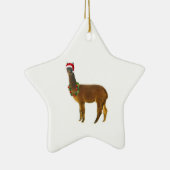 Kerstfeestdag Alpaca Keramisch Ornament (Rechts)