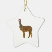 Kerstfeestdag Alpaca Keramisch Ornament (Links)
