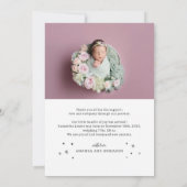 Kerstfeestdag Baby Foto geboorte Aankondiging (Achterkant)