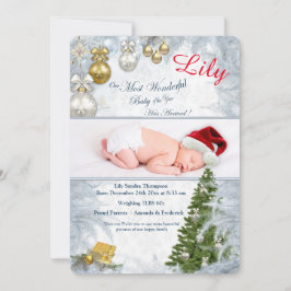 Kerstfeestdag Baby maand Kaart