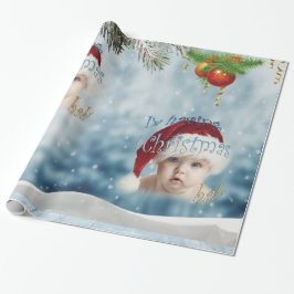 Kerstfeestdag Baby shower Cadeaupapier