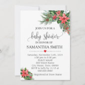 Kerstfeestdag baby shower kaart (Voorkant)