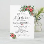 Kerstfeestdag baby shower kaart (Staand voorkant)