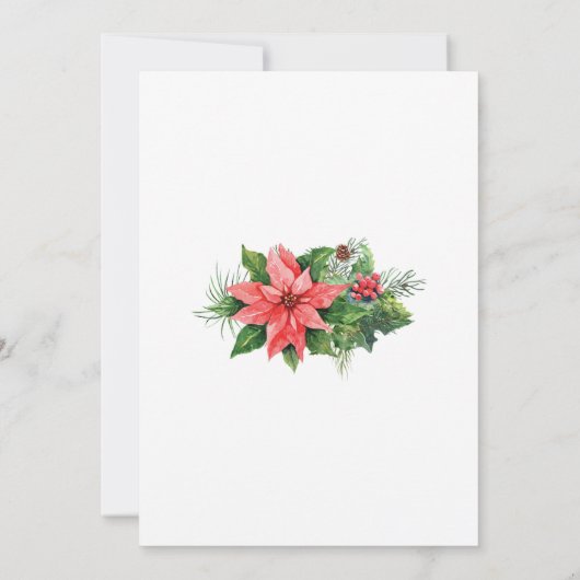 Kerstfeestdag baby shower kaart (Achterkant)