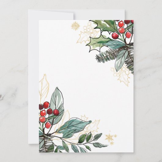 Kerstfeestdag Baby shower Kaart (Achterkant)