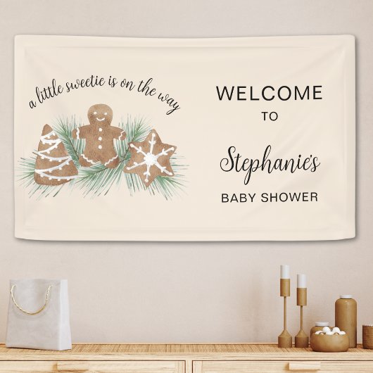 Kerstfeestdag Baby shower Spandoek