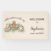 Kerstfeestdag Baby shower Spandoek (Horizontaal)