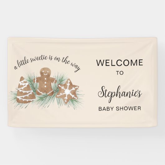 Kerstfeestdag Baby shower Spandoek (Horizontaal)