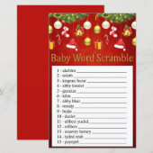 kerstfeestdag Baby woordscramble-game voor decor (Voorkant / Achterkant)
