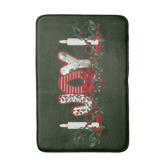 kerstfeestdag badmat (Voorkant Verticaal)