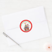 Kerstfeestdag bakken ronde sticker (Envelop)