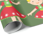 Kerstfeestdag Ballerina Cadeaupapier (Rol Hoek)