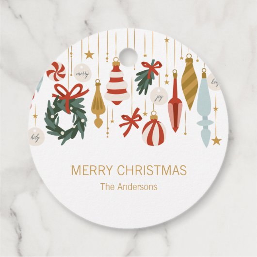 kerstfeestdag bedankjes labels (Achterkant)