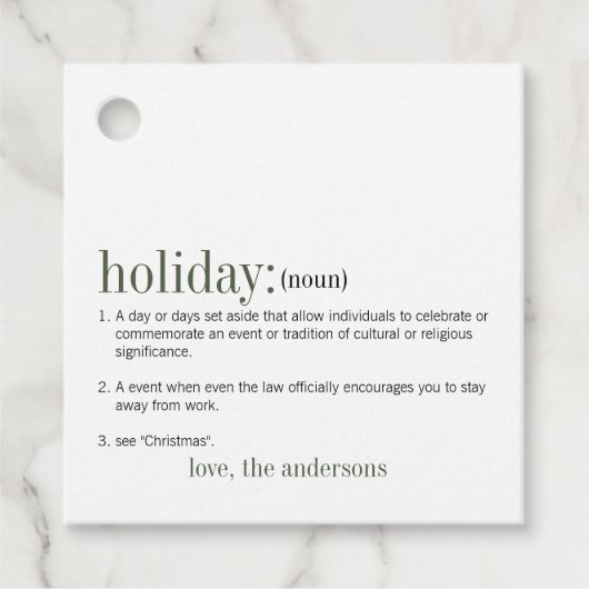 Kerstfeestdag Bedankjes Labels (Voorkant)