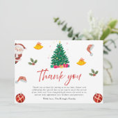 Kerstfeestdag Bedankkaart (Staand voorkant)