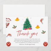 Kerstfeestdag Bedankkaart (Voorkant / Achterkant)