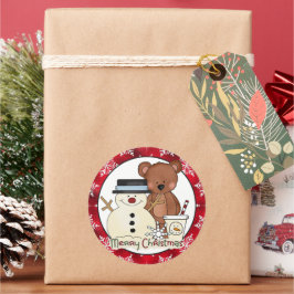 Kerstfeestdag Beer cartoon sticker