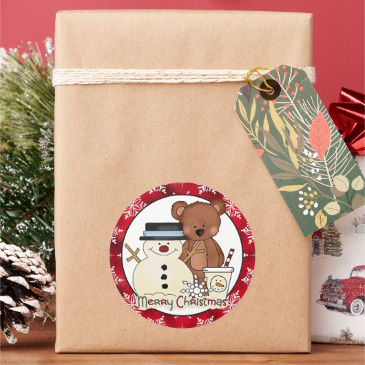 Kerstfeestdag Beer cartoon sticker (Feestdagen)