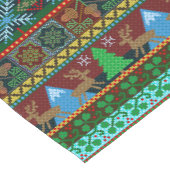 Kerstfeestdag - Bekroond Sweater Pattern Reindeer Korte Tafelloper (Hoek)