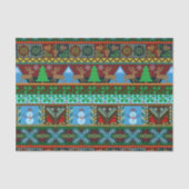 Kerstfeestdag - Bekroond Sweater Pattern Reindeer Tissuepapier (Voorkant)