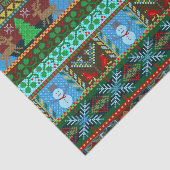 Kerstfeestdag - Bekroond Sweater Pattern Reindeer Tissuepapier (Detail)