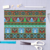 Kerstfeestdag - Bekroond Sweater Pattern Reindeer Tissuepapier (Craft)