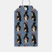 Kerstfeestdag Bernese Mountain Dog Cadeaulabel (Achterkant)