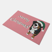 Kerstfeestdag Bernese Mountain Dog Deurmat (Schuin)