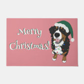 Kerstfeestdag Bernese Mountain Dog Deurmat (Voorkant)