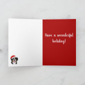 Kerstfeestdag Bernese Mountain Dog Kaart (Binnen)