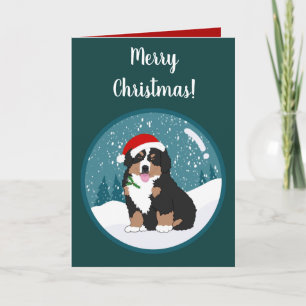 Kerstfeestdag Bernese Mountain Dog Kaart