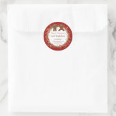 Kerstfeestdag Berry Wreath Gingerbrood Mannen Ronde Sticker (Tas)