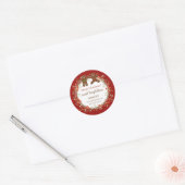 Kerstfeestdag Berry Wreath Gingerbrood Mannen Ronde Sticker (Envelop)
