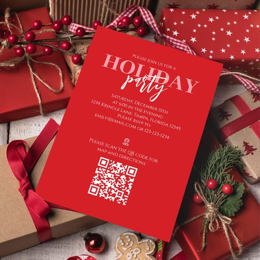 kerstfeestdag - bijtende buffelkaart QR-code Kaart