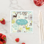 Kerstfeestdag — blauw dezer servetten (Insitu)