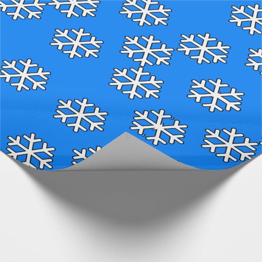 Kerstfeestdag blauw en witte sinaasappel cadeaupapier (Hoek)